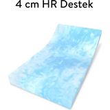 Ecotopper - 4 cm Marble Mermer Desenli Hr Destek Sünger Yatak Pedi - 160 x 200 cm