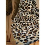 Ecotton Works Çift Kişilik Leopar Desen Wellsoft Battaniye Yatak Örtüsü 180 cm x 210 cm - 180 x 210 cm
