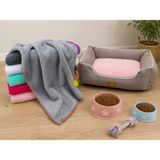 Ecotton Works Wellsoft Kedi Köpek Battaniyesi ve Ince Yer Minderi 50X100 cm – Yumuşak, , Çoban Dikişli 3 Adet Ürün Bir Arada - Çok Renkli