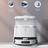Ecovacs 11.000 Pa Emiş Gücü Kendini Temizleyen Tam Otomatik 3D Ozmo Turbo 2.0 Mini Omnı Istasyonlu Akıllı Robot Süpürge Beyaz