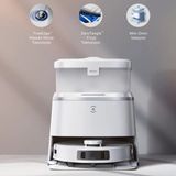 Ecovacs 11000PA Kendini Temizleyen 3D Ozmo Turbo 2.0 Mini Omnı Istasyonlu Akıllı Robot Süpürge - Beyaz