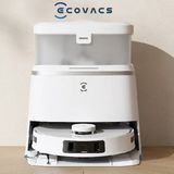 Ecovacs 11000PA Robot Vacuum Deebot Robot Süpürge Istasyon Zerotangle Fırça 290DK Çalışma Süresi Kendini Temizleyen Tam Otomatik Robot Süpürge - Beyaz