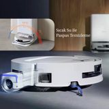 Ecovacs 18000Pa Sıcak Su Mop Yıkama Aı Engel Algılama Zerotangle 3.0 Otomatik Toz Boşaltma Robot Süpürge