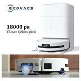 Ecovacs 18000Pa Zerotangle 3.0 Ozmo Roller Gerçek Zamanlı Mop Yıkama 75°C Sıcak Sulu Omnı Robot Süpürge