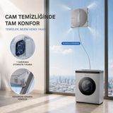 Ecovacs Çok Işlevli Istasyonlu Cam Silme Robotu, 1 Dakikada Temassız Bez Yıkama, Akıllı Kenar Temizliği, 8 Farklı Çalışma Modu ve Üçlü Sprey - Beyaz - Renk