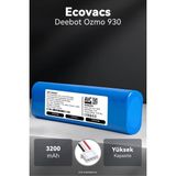Ecovacs Deebot Ozmo 930 3200MAH Robot Süpürge Bataryası - Uzun Ömürlü Hücre, Gelişmiş Güvenlik - 3200mAh Kapasite