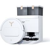 Ecovacs Deebot T50S Pro Robot Süpürge ve Paspas, 25.000 Pa Emiş Gücü, Truedge 2.0 Uzayabilen Yan Fırça, Zerotangle 2.0, 75°c Sıcak Su ile Paspas, Yıko Akıllı Temizlik, Otomatik Deterjan Dolumu - Beyaz