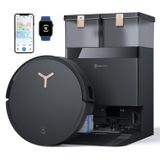 ECOVACS DEEBOT X8 PRO Omni Robot Süpürge ve Paspas, 18.000 Pa Emiş Gücü, Kendini Temizleyen OZMO Roller PaspasSistemi, Sıcak Su ile Paspas Temizleme, 12'si 1 Arada Akıllı İstasyon ve Sesli Asistan