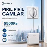 Ecovacs Istasyonlu Akıllı Cam Silme Robotu Kendinden Bataryalı Kablosuz Otomatik Pencere Temizleyici Yüksek Vakumlu Makine - Beyaz