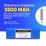 Ecovacs Ozmo DK36 Robot Süpürge 3500 mAh 14.4 V Batarya – Orjinal Uyumlu Uzun Ömürlü, Yüksek Performans Pil