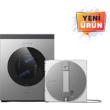 Ecovacs Premium Ultra Güçlü Winbot Omni Cam Temizleme Robotu 8000PA Güçlü Emiş, Tüm Camlar ve Düz Yüzeyler Için