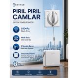 Ecovacs Taşınabilir Çok Işlevli Istasyonlu Cam Silme Robotu, 5.500 Pa Tutunma, Akıllı Rota Planlama, 12 Aşamalı Güvenlik ve Uygulama Kontrolü - Beyaz - Renk