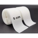 Ecovel Çift Taraflı Cırt Cırtlı Bant | En: 5 cm x Uz: 1 Metre – Güçlü ve Dayanıklı Amerikan Fermuarı Beyaz