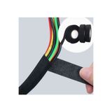ECOVEL Velur-Enjeksiyonlu Sırt Sırta Cırt Bant – Uz:1 m x 14 mm Siyah Kablo Düzenleyici / Cırt Bağı