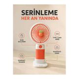 Ecovibe 3 Kademeli Mini El Vantilatörü Standlı Masaüstü Taşınabilir Havuç Tasarımlı Fan
