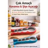 EcoVibe Çok Amaçlı Kavanoz & Şişe Açacağı | Kaymaz Saplı Güçlü Tutuş | Tüm Kapaklara Uyumlu Pratik Açacak