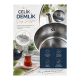EcoVibe Demlik İçi Sök Tak Çay Süzgeci Paslanmaz Çelik Demlik Süzgeci Tortusuz Çay Filtresi