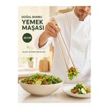 Ecovibe Doğal Bambu Yemek Servis Maşası 30 Cm Salata Makarna Ve Sofra Sunum Maşası
