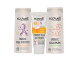 Ecowell Bebe 300 ml Şampuanı+Bebek 110 gr Güneş Kremi+Bebe 300 ml Losyonu Organik Bebek Tatilde Paketi