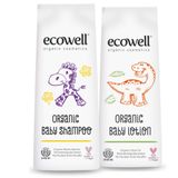 Ecowell Bebek Saç ve Vücut Şampuanı + Nemlendirici 2x300 ml Yüz ve Vücut Losyonu
