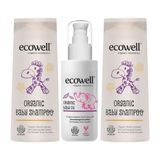 Ecowell Organik 2x300 ml Bebek Şampuanı + Organik 100 ml Bebek Yağı Seti