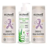 Ecowell Organik 2x300 ml Bebek Şampuanı+ Organik 200 ml Aloe Vera Jel