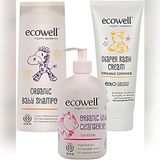 ECOWELL Organik Bebek Bakım Paketi (bebek Şampuanı+ Bebek Temizleme Jeli + Pişik Kremi)