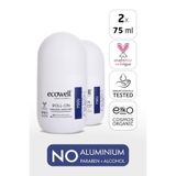 Ecowell Organik Roll-On Deodorant, Erkek 2'li, Vegan, Doğal Ter Kokusu Önleyici, 2X75 Ml