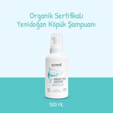 Ecowell Organik Yenidoğan Bebek Saç ve Vücut Köpük Şampuanı 500 ml Kokusuz Paraben İçermeyen Arındırıcı