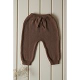 Ecowoco Pamuk Triko Bebek Pantolon - Kahverengi - 0 - 3 Ay