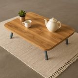 Ecowood Katlanabilir Dikdörtgen Yer Sofrası - 50x80 cm - Çam