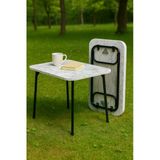 Ecowood Katlanabilir Kamp Masası Piknik Masası 50x80 - Beyaz