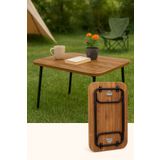Ecowood Katlanabilir Kamp Masası Piknik Masası 50x80 - Çam