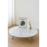 Ecowood Katlanabilir Yuvarlak Yer Sofrası 70 cm - Beyaz