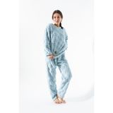 Ecrou Kadın Gri Welsoft Good Nakış Üst Alt Pijama Takım