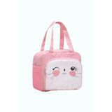 Ecrou Pembe Göz Kırpan Kedi Termal Yemek Çantası 20 X 24 X 12 Cm