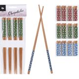 Ecrou Puantiye Desenli Bambu Chopstick Set 8 Parça 22,5 x 0,7