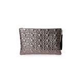 Ecrou Yıldız Desenli Platin Parlak Bilgisayar Tablet Çantası Çıkarılabilir Bileklik Askılı 39 × 25 cm