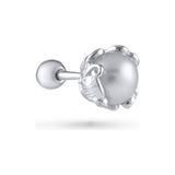 Ecru Atelier Aria Mayorka Inci 925 Ayar Gümüş Kadın Tragus Piercing Küpe - Standart