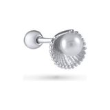 Ecru Atelier Shelly Mayorka Inci 925 Ayar Gümüş Kadın Tragus Piercing Küpe - Standart