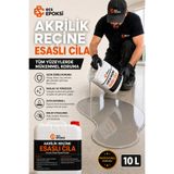 Ecs Akrilik Reçine Esaslı Şeffaf Cila Beton Cilası Taş, Ahşap Zemin Koruyucu 10 Litre Yüzey Cilası