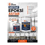 Ecs Şeffaf Epoksi Astar 10+5 Kg Zemin Astarı Beton Seramik Şap İçin Profesyonel Epoksi Astar