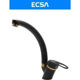 ECSA Siyah Gold Mix Borulu Mutfak Evye Bataryası - Siyah - Altın