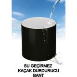 Ecuy Fiber Takviyeli Su Geçirmez Güçlü Onarım Bantı Stop Kaçak Yalıtım Yapışkanlı Izolasyon Bandı - Siyah - 1