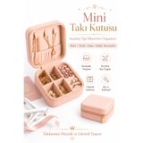 Ecuy Mini Takı Kutusu Seyahat Tipi Mücevher Çantası Kolye Yüzük Küpe Organizer Takı Düzenleyici