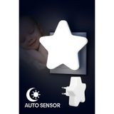 Ecuy Mini Yıldız Gece Lambası LED Sensörlü Priz Işık Bebek Çocuk Yatak Odası Için Gece Işığı Beyaz Işık