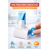 Ecuy Pratik Diş Macunu Sıkacağı Döner Mekanizmalı Tüp Sıkma Aparatı Tasarruflu Pratik Kullanım