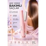 Ecuy Şarjlı Kablosuz Saç Düzleştirici Seramik Plakalı İki Isı Ayarlı USB-C Seyehat Tipi Taşınabilir Saç Ütüsü ECY00000360