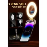 Ecuy Şarjlı Taşınabilir Cep Telefonu&kamera Selfi Işık Universal Güçlü Tiktok Youtube Aynalı Çekim Işığı - Siyah
