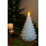 Ecuy Yılbaşı Dekor LED Mum Parıltılı Wax Mum LED Işıklı Ev Ofis Otel Restoran Dekoratif Yılbaşı Süsü 22CM - 1 m - Beyaz